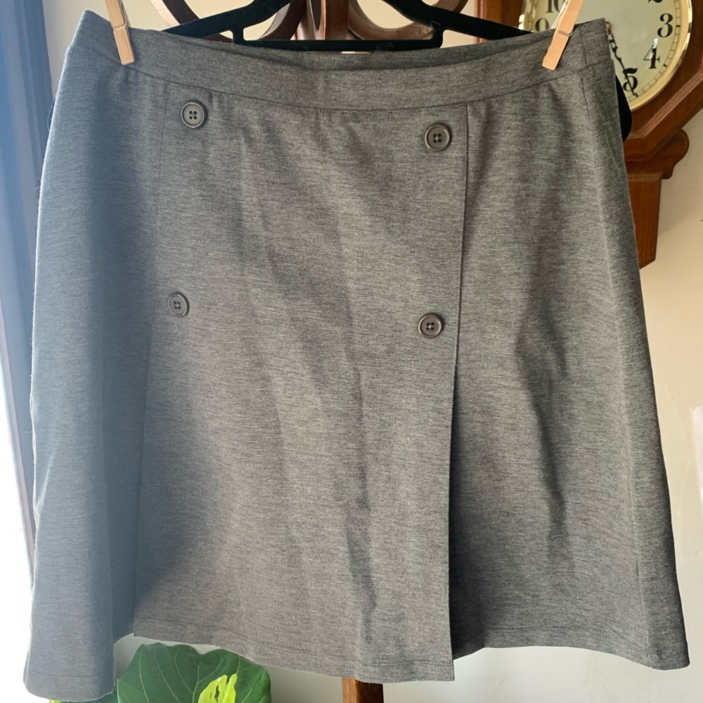 Lands' End Charcoal A-Line Skirt